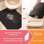 Estera de Arena para Gatos de Doble Capa Impermeable y Fácil de Limpiar