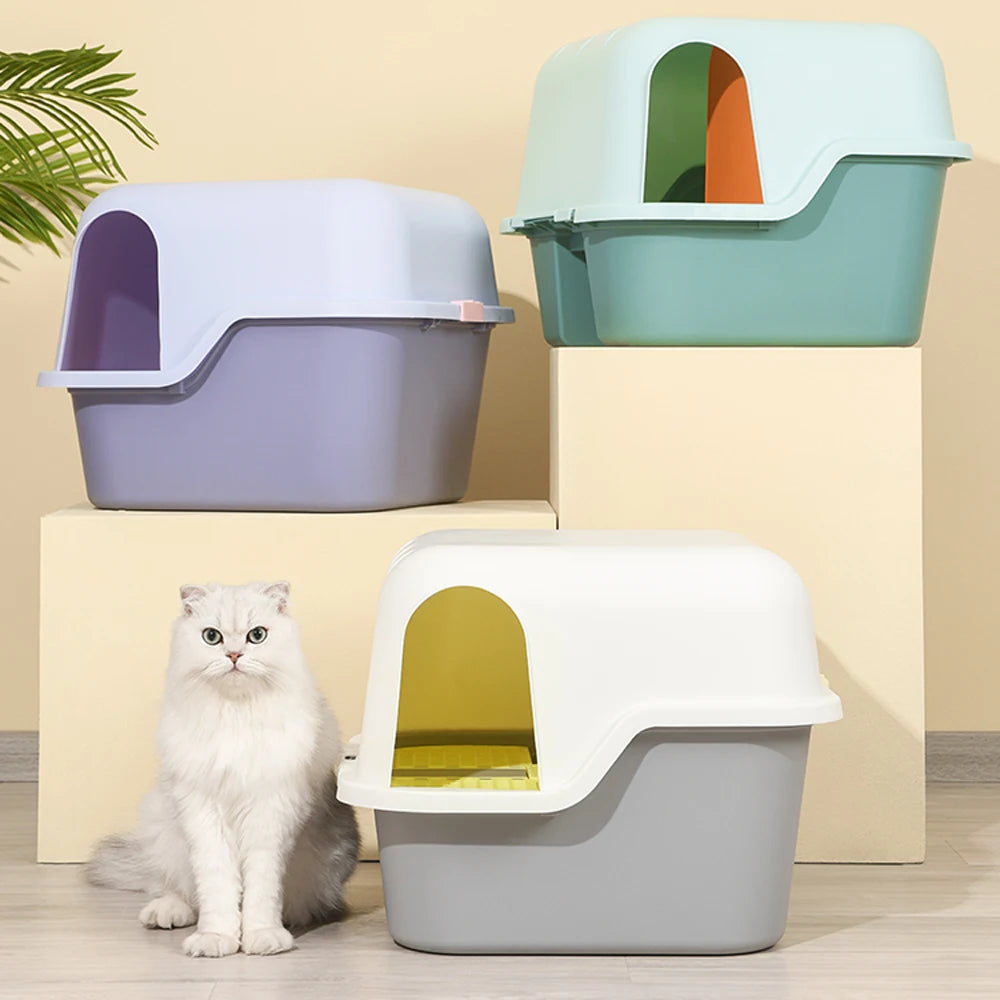 Arenero Cerrado para Gatos con Pala