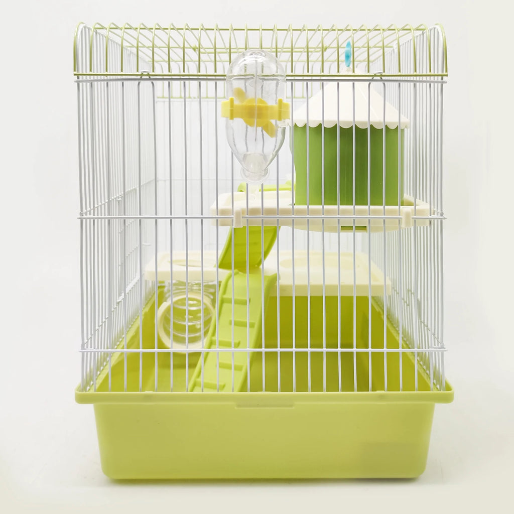 Jaula para Hámster Mini Chalé con Rueda, Túnel y Rampa