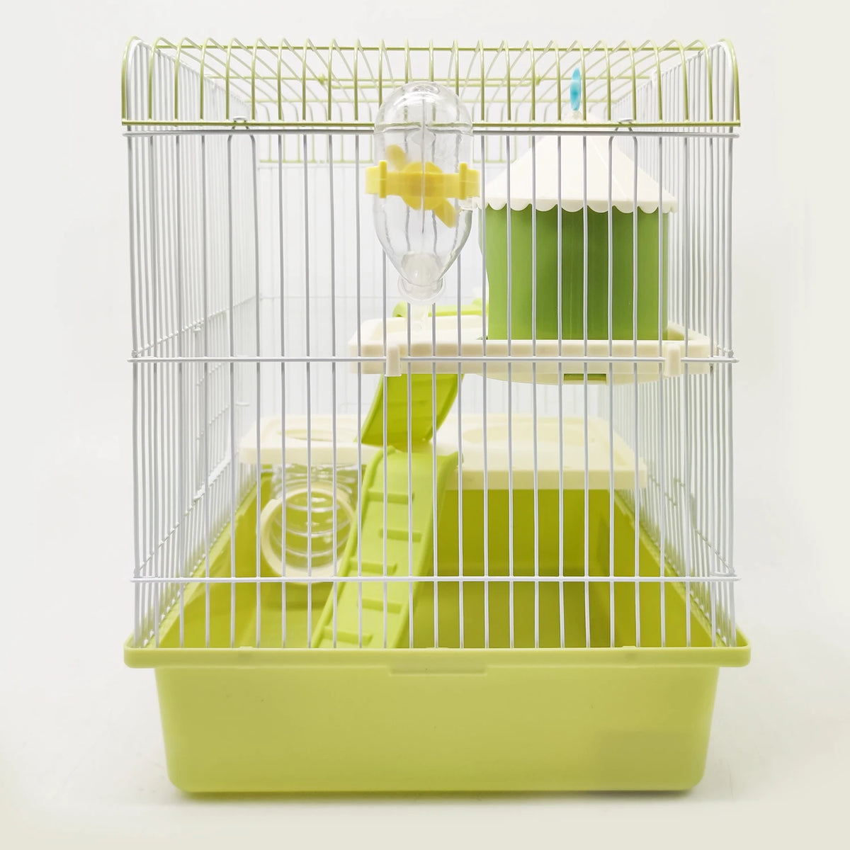 Jaula para Hámster Mini Chalé con Rueda, Túnel y Rampa