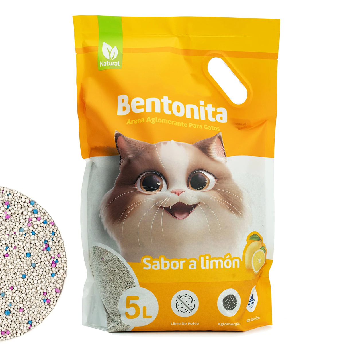 Arena Aglomerante de Bentonita para Gatos con Control de Olores