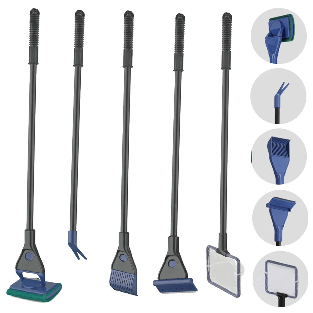 Kit de Limpieza para Acuario 5 en 1 con Mango Largo