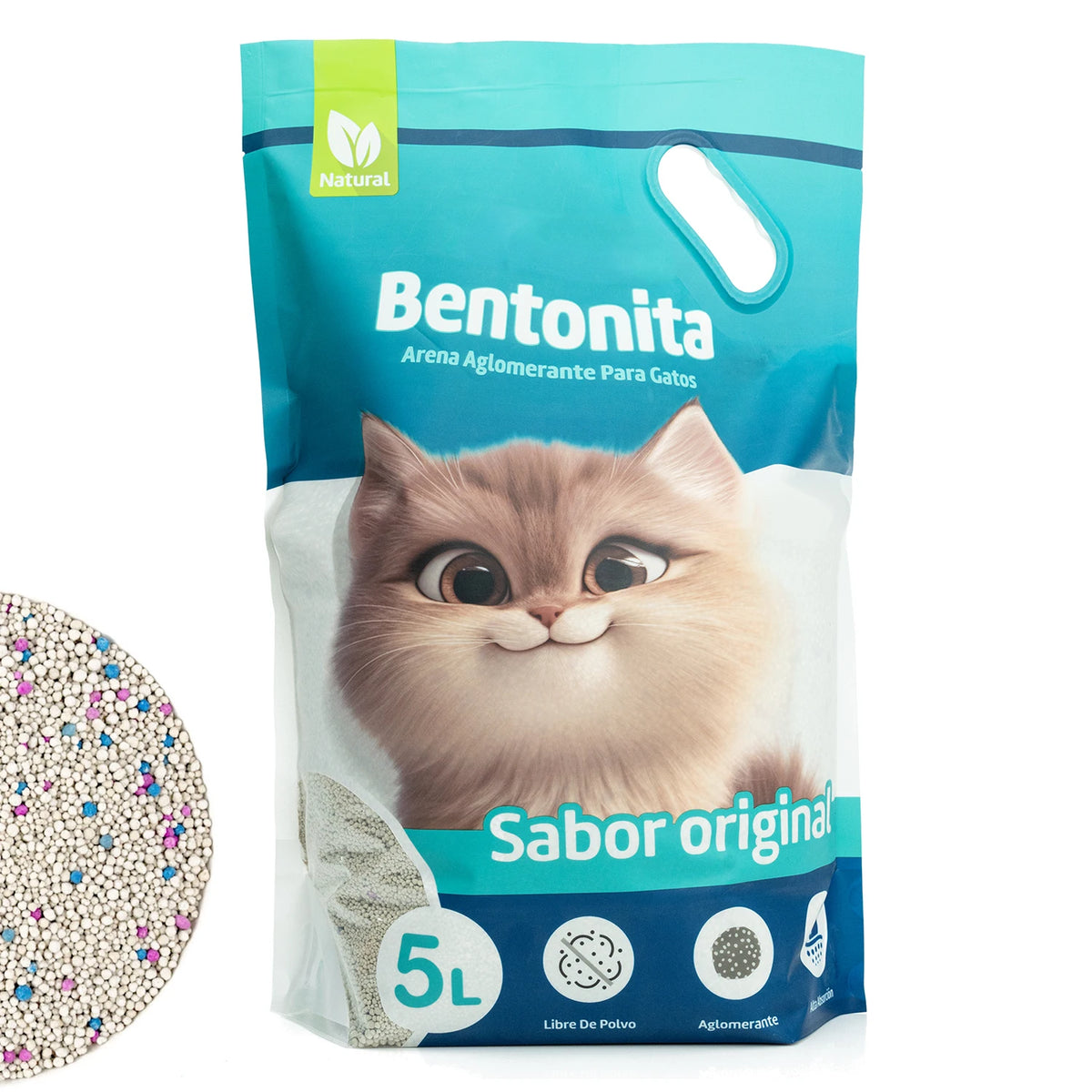 Arena Aglomerante de Bentonita para Gatos con Control de Olores