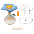 Rascador Árbol para Gatos Flor con Ratón Colgante y Poste de Sisal