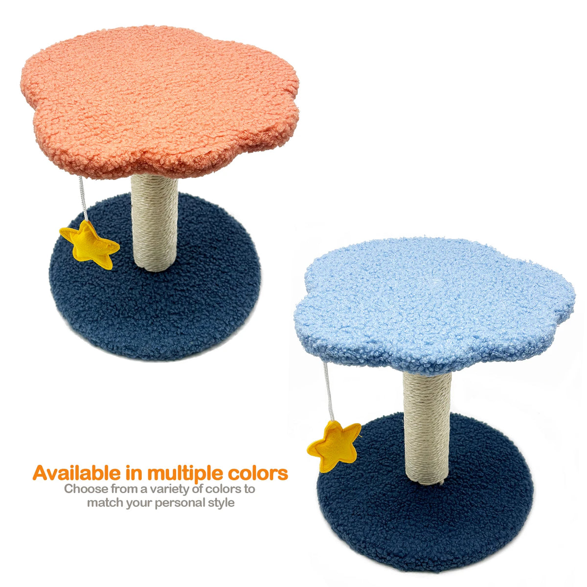 Rascador para Gatos en Forma de Flor con Juguete
