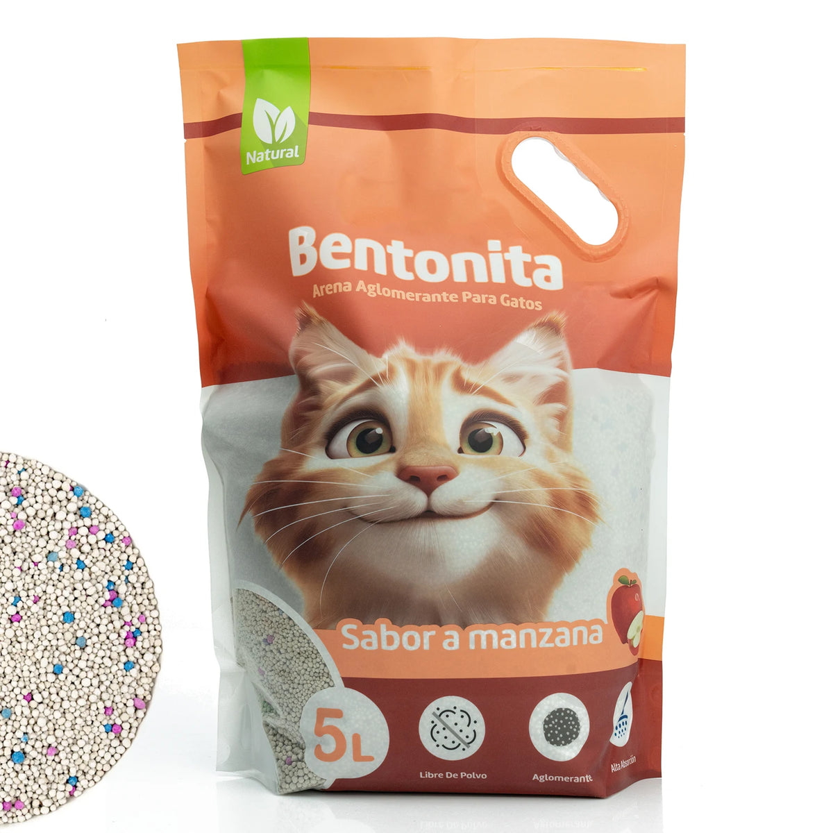 Arena Aglomerante de Bentonita para Gatos con Control de Olores