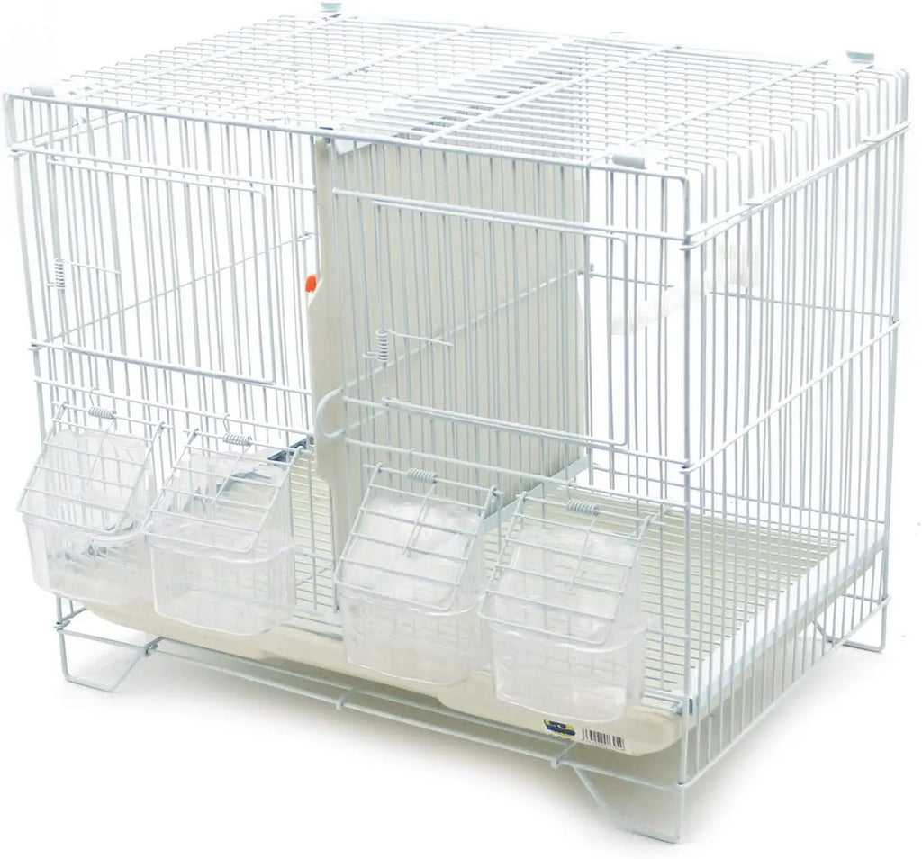 Jaula de Cría e Incubación para Pájaros con Comedero y Bebedero
