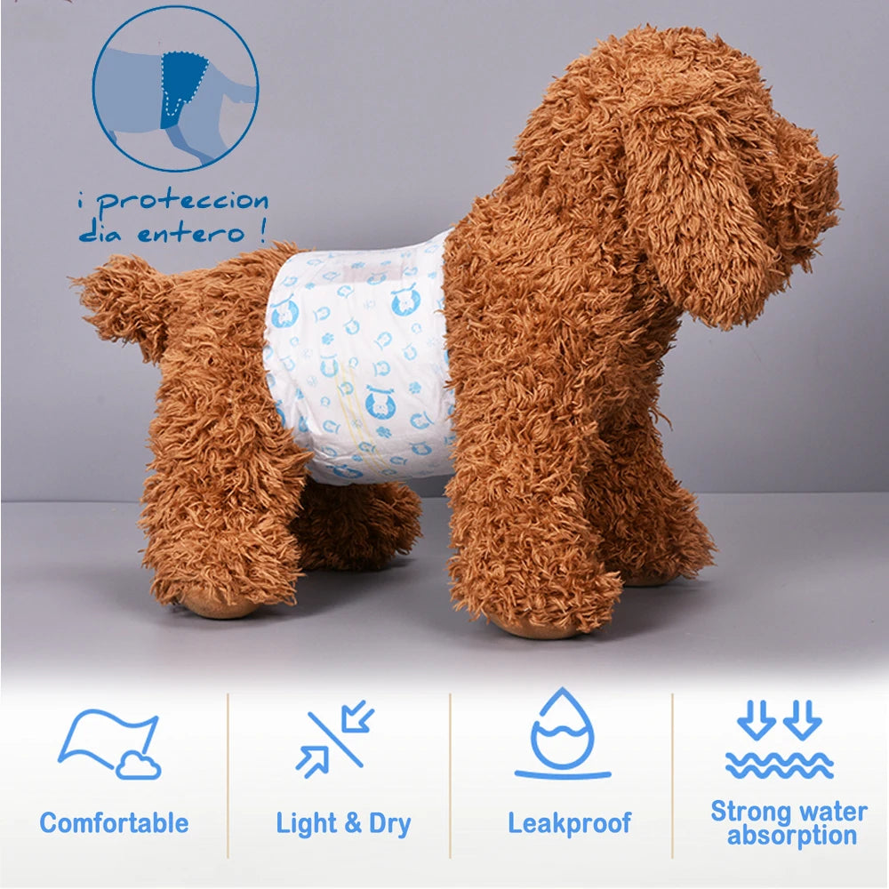 Pañales Desechables para Perros Macho con Braguita Higiénica