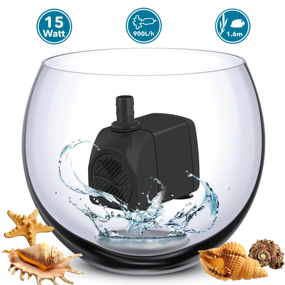 Bomba Sumergible para Acuario 15 W