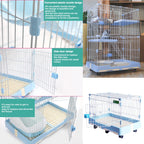 Jaula Grande Metálica para Gatos, Conejos y Cachorros