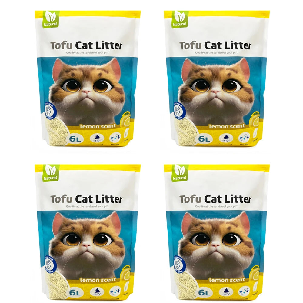 Arena de Tofu para Gatos Aglomerante sin Polvo