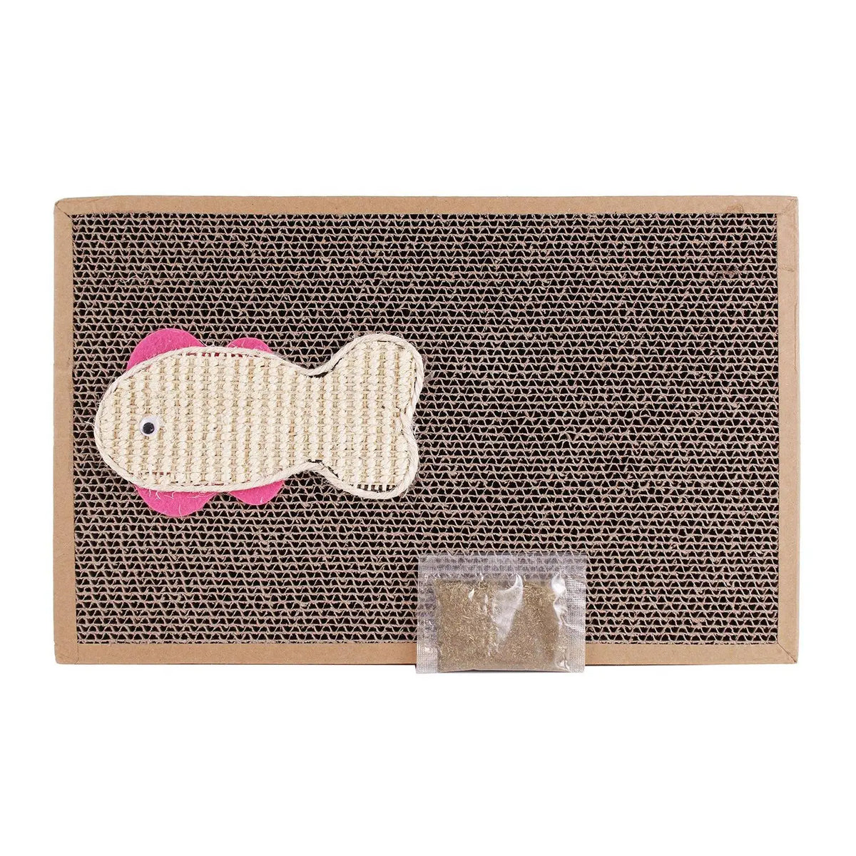 Rascador de Cartón para Gatos con Forma de Pez