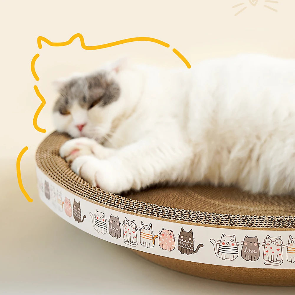 Cama Rascador para Gatos de Cartón Corrugado