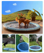 Piscina para Perros y Mascotas con Rociadores de PVC Resistente