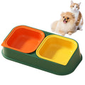 Comedero y Bebedero 2 en 1 para Gatos y Perros con Diseño Inclinado