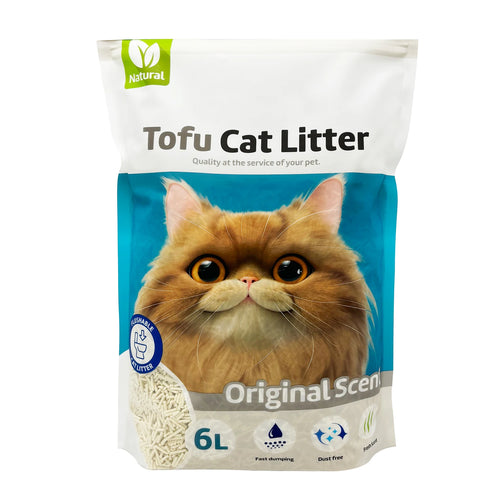 Arena de Tofu para Gatos Aglomerante sin Polvo