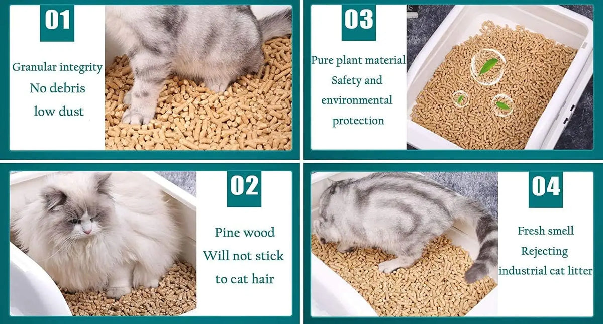 Lecho de Pellets de Madera Natural para Mascotas