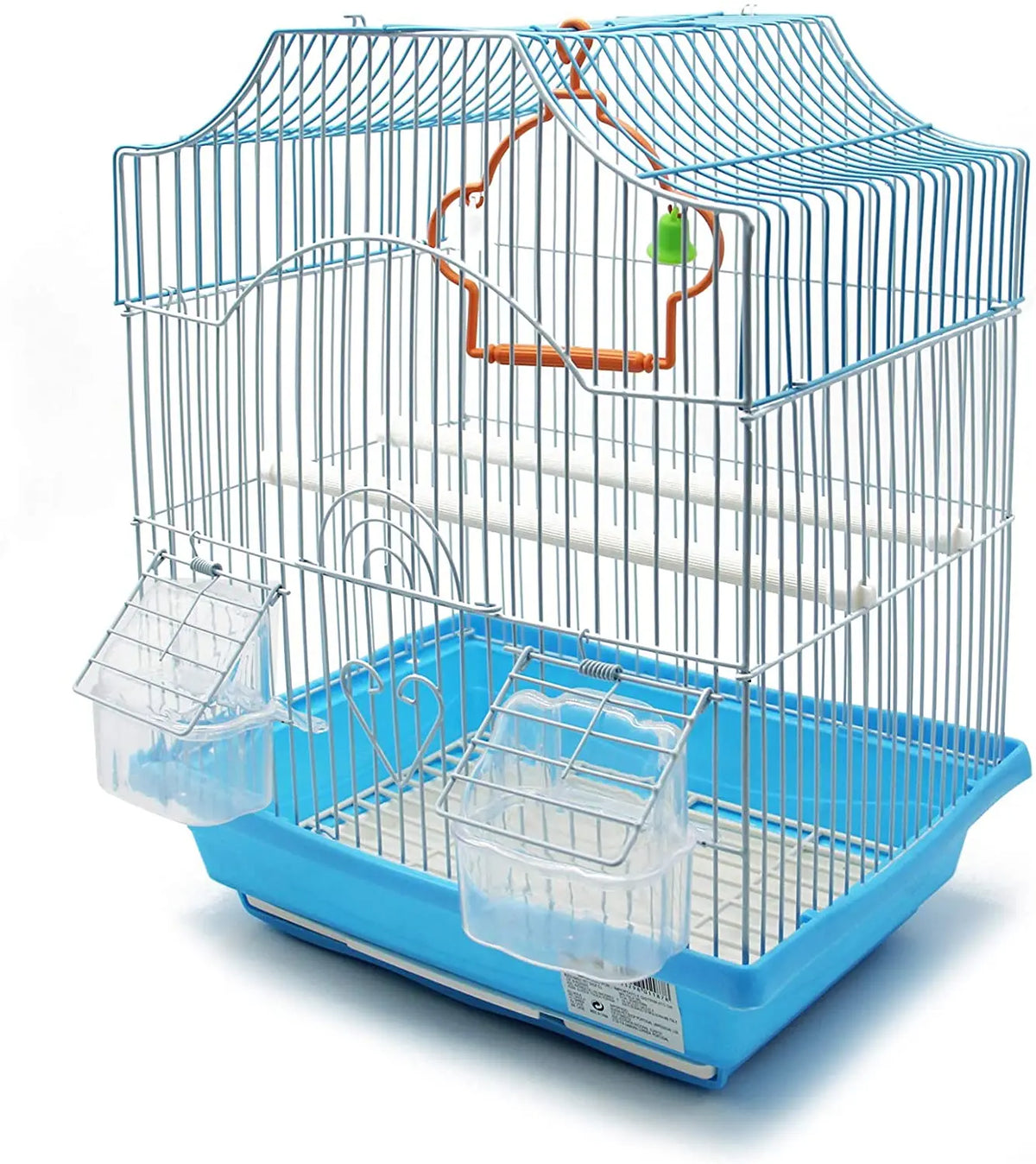Jaula para Pájaros de Metal con Comedero y Saltador