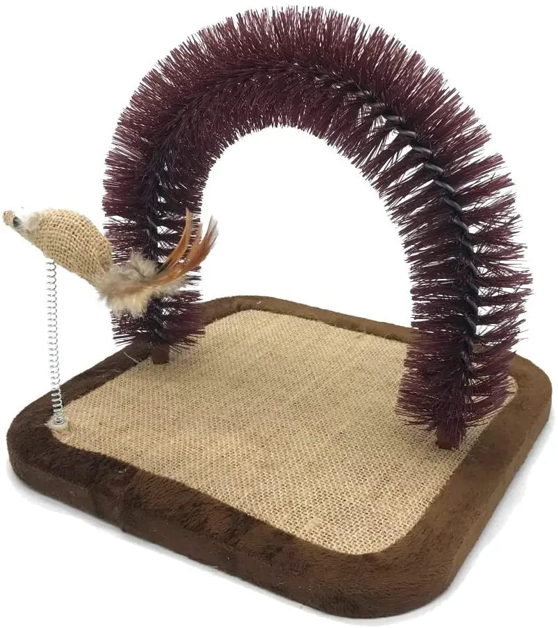 Rascador Arco para Gatos y Gatitos con Ratón Colgante
