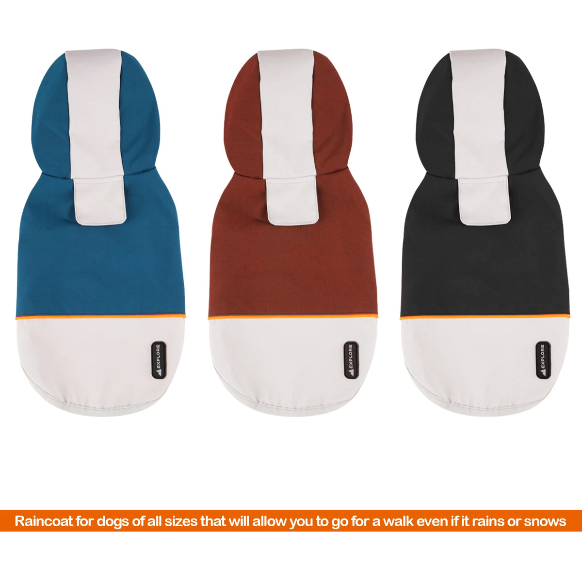 Impermeable para Perros con Capucha y Bolsillo de Poliéster