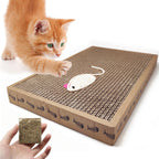 Rascador de Cartón para Gatos con Forma de Pez