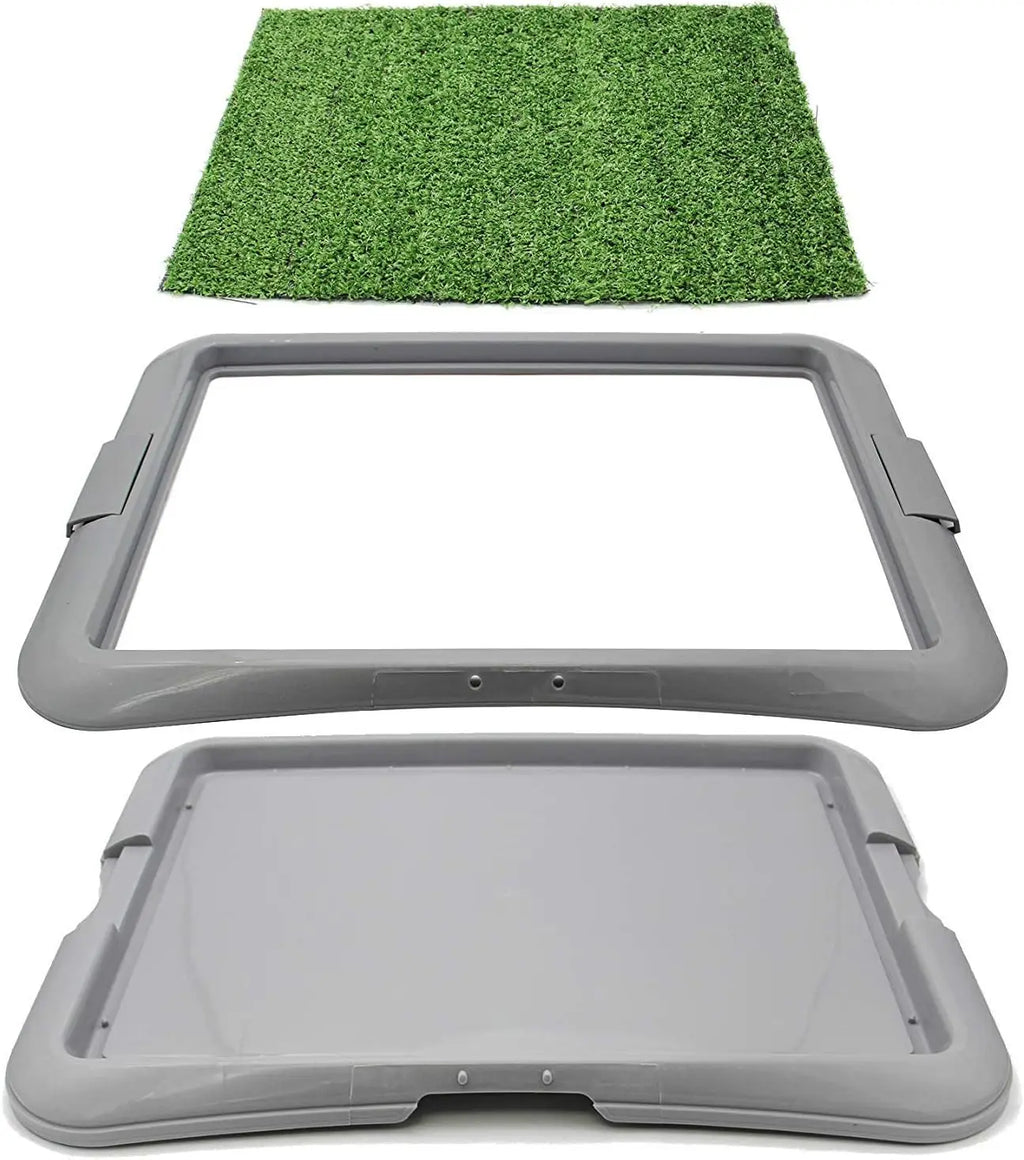 Bandeja Sanitaria para Perros con Césped Artificial