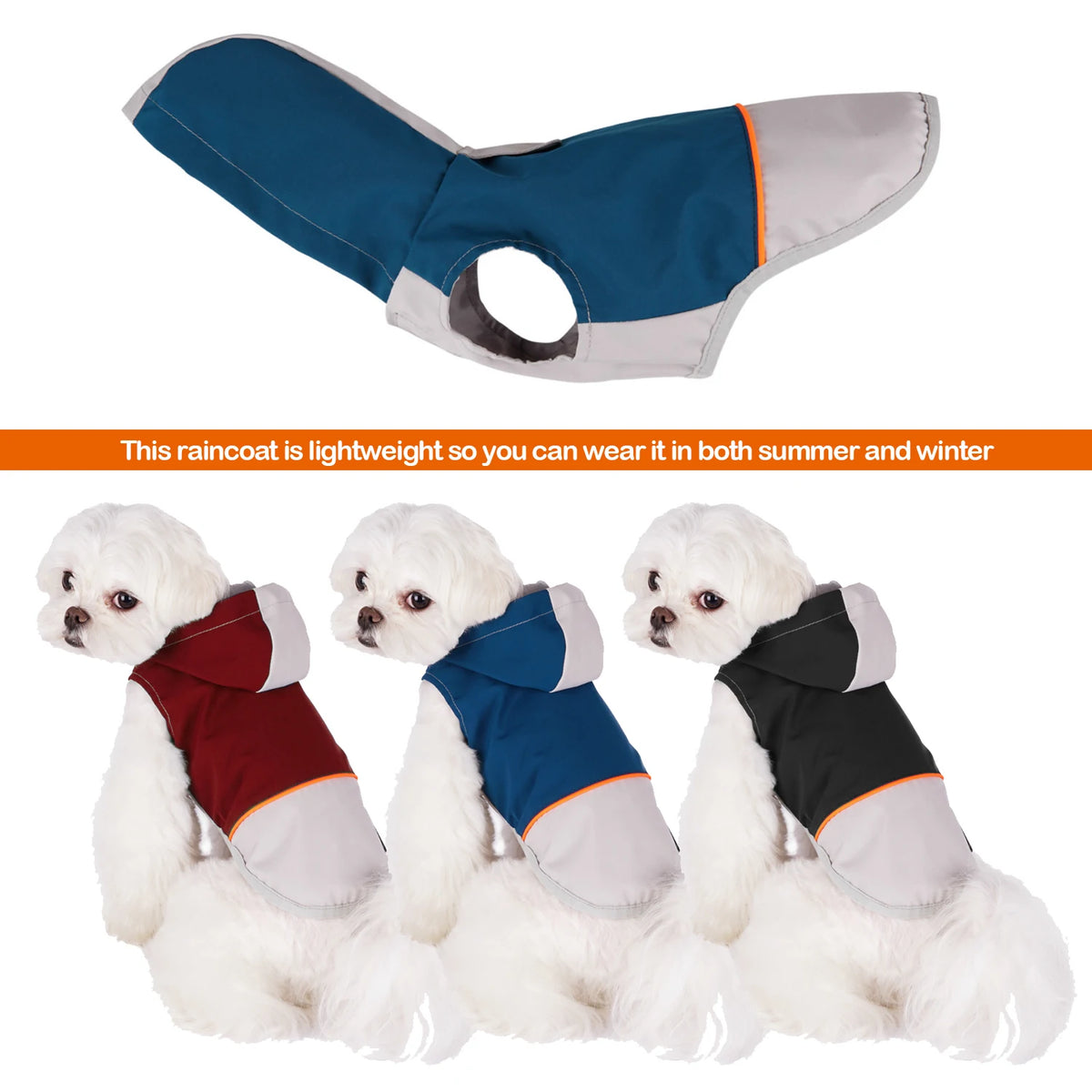 Impermeable para Perros con Capucha y Bolsillo de Poliéster