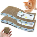 Pack 2 Rascadores de Cartón para Gatos con Hierba Gatera