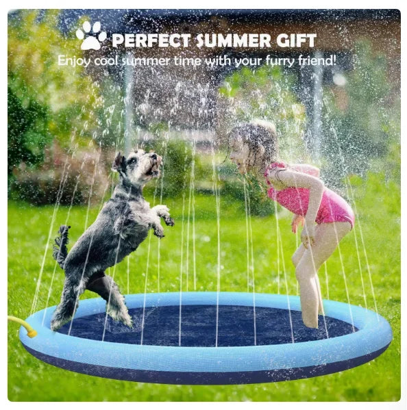 Piscina para Perros y Mascotas con Rociadores de PVC Resistente