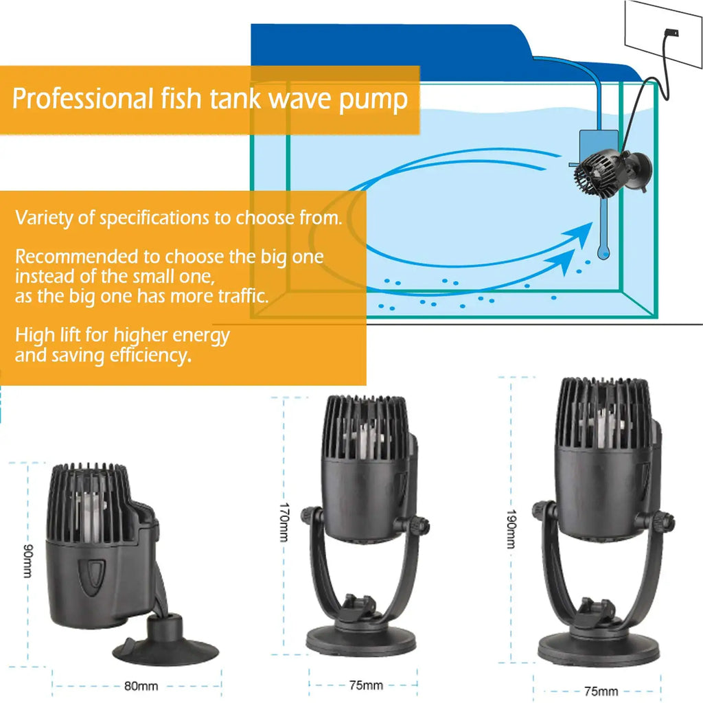 Bomba de Olas Wave Maker para Acuario de Agua Dulce y Salada