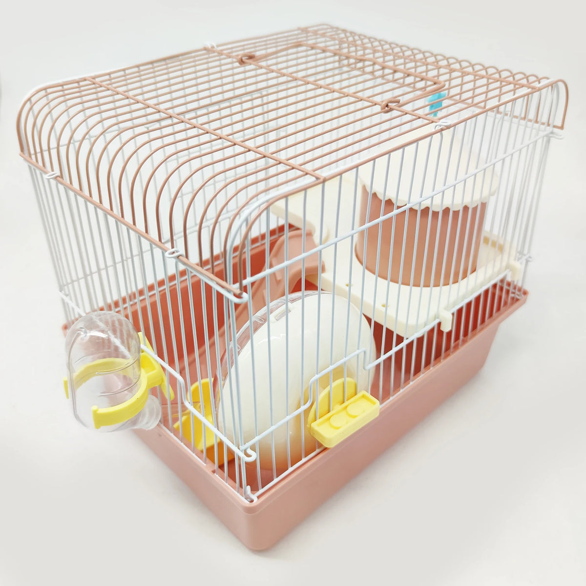 Jaula para Hámster Mini Chalé con Comedero y Rueda