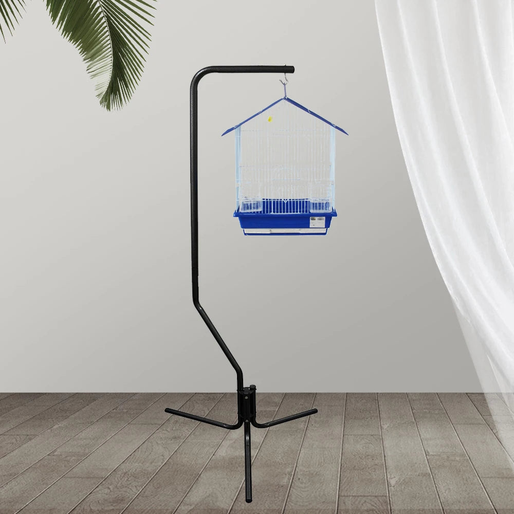 Soporte de Pie con Gancho y Base de Trípode para Jaulas de Pájaros