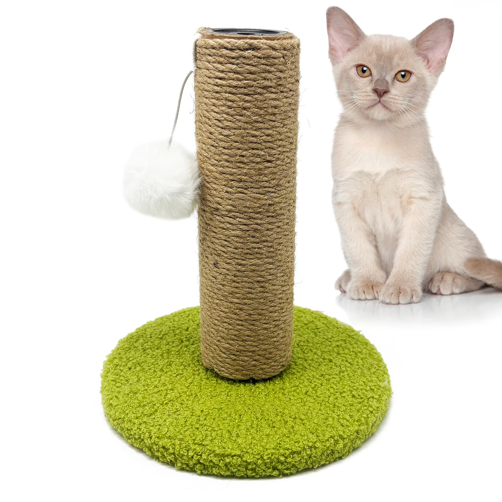 Rascador para Gatos con Base Antideslizante y Juguete Colgante