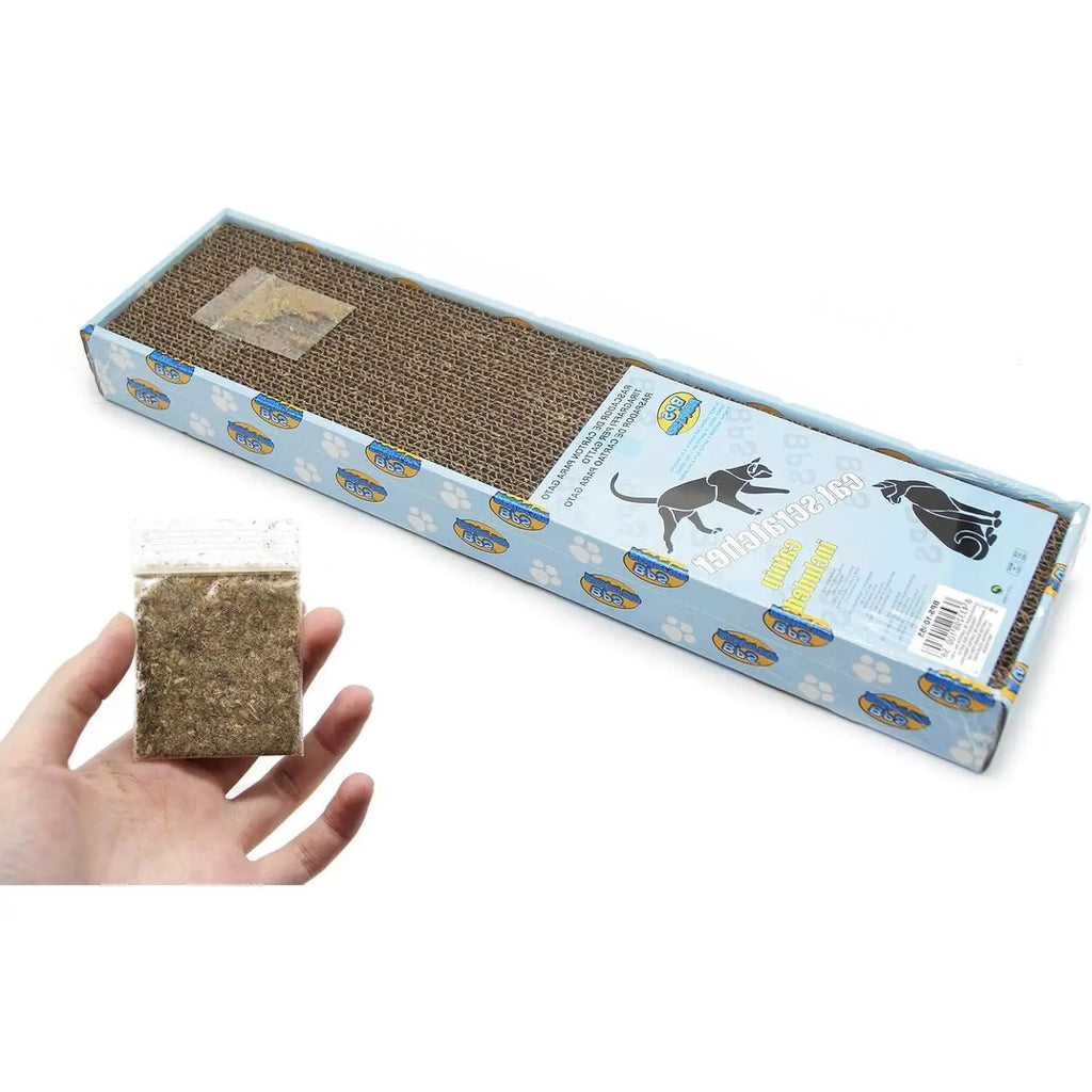 Rascador Tabla de Cartón para Gatos con Hierba Gatera