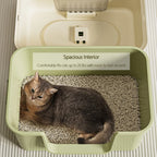 Arenero para Gatos Cerrado con Bandeja Extraíble Antiderrames y Antiolores