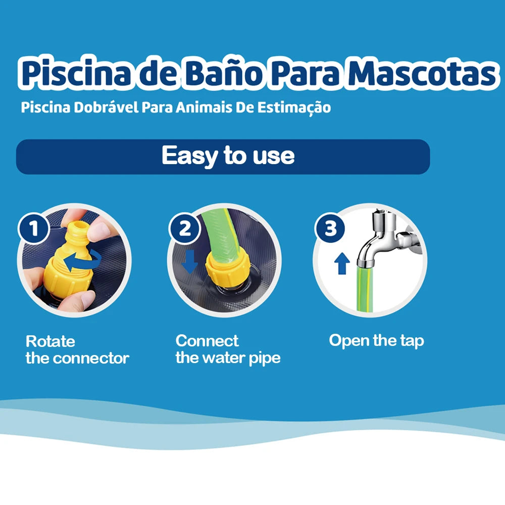 Piscina para Perros y Mascotas con Rociadores de PVC Resistente