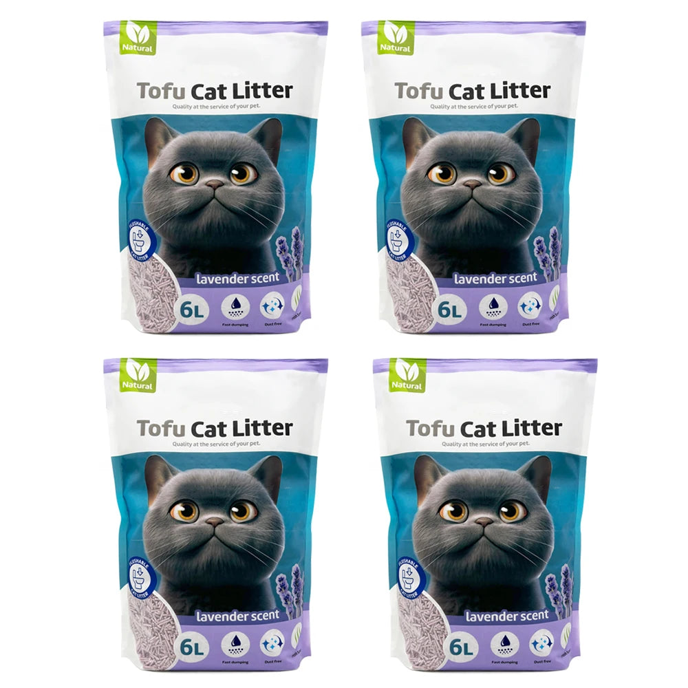 Arena de Tofu para Gatos Aglomerante sin Polvo