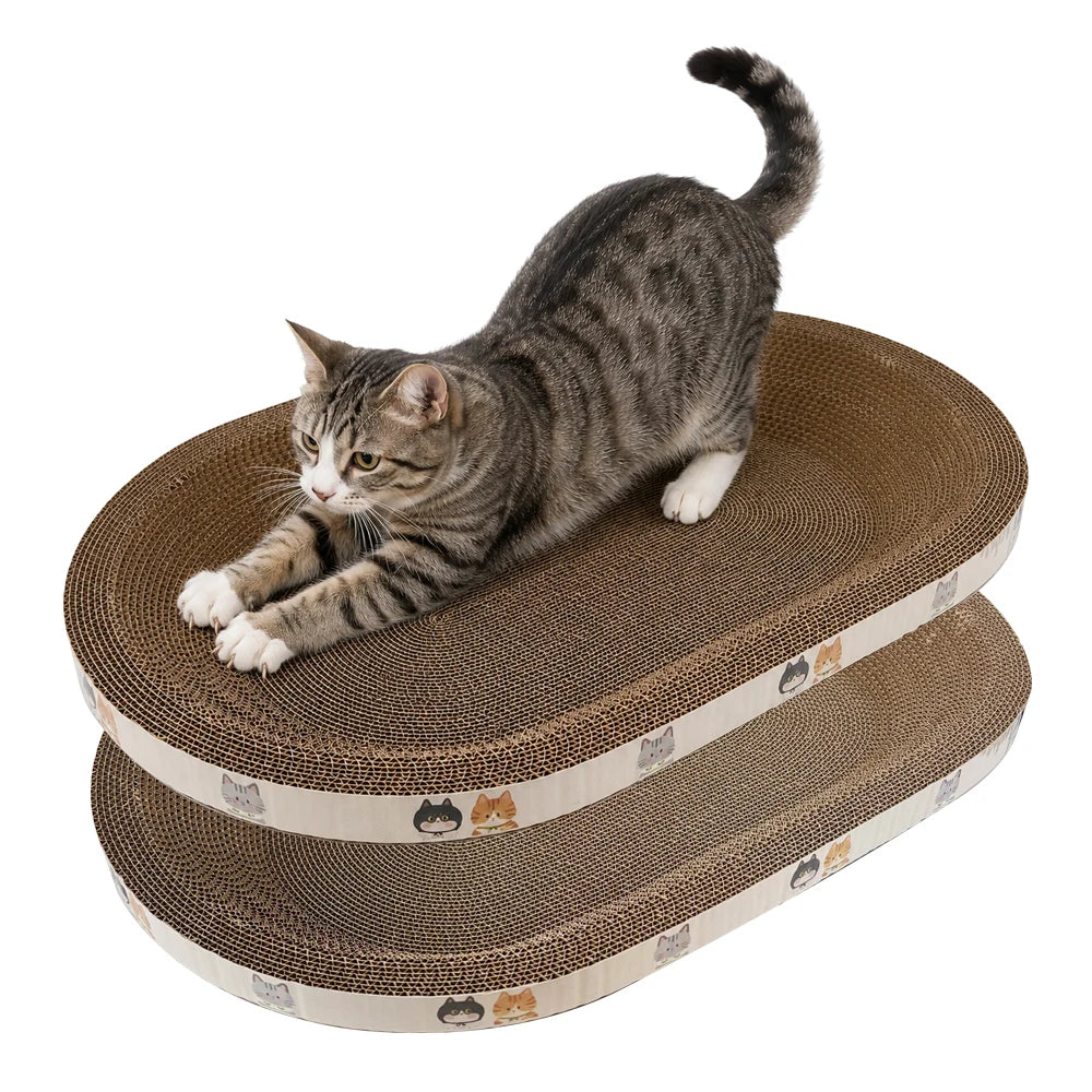 Cama Rascador para Gatos de Cartón Corrugado