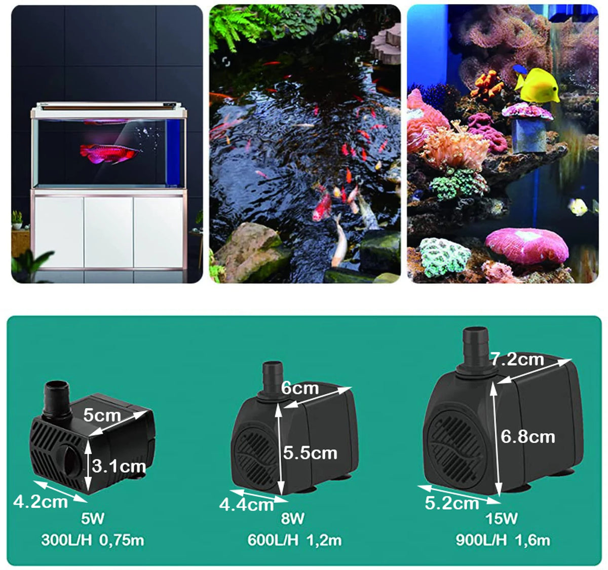 Bomba Sumergible para Acuario 15 W
