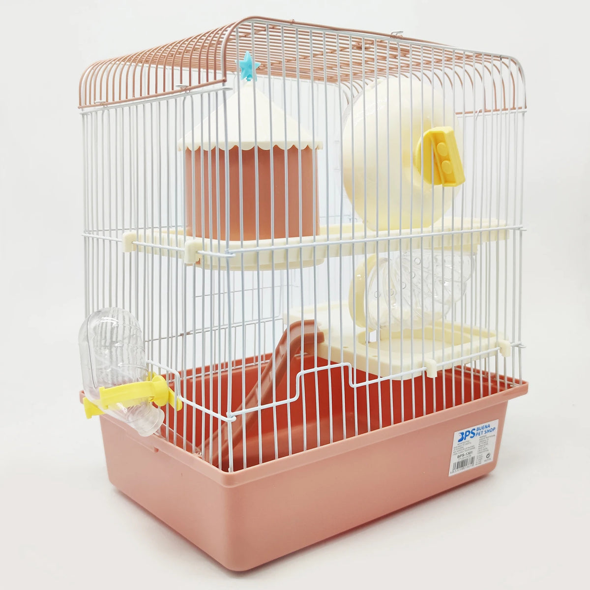 Jaula para Hámster Mini Chalé con Rueda y Túnel