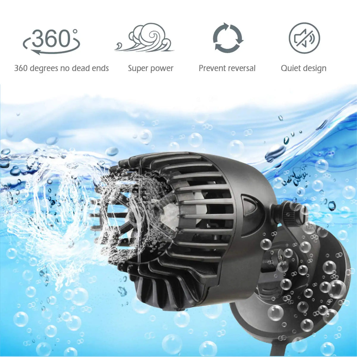 Bomba de Olas Wave Maker para Acuario de Agua Dulce y Salada