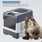 Arenero para Gatos Cerrado con Cajón Extraíble y Filtro Desodorizante