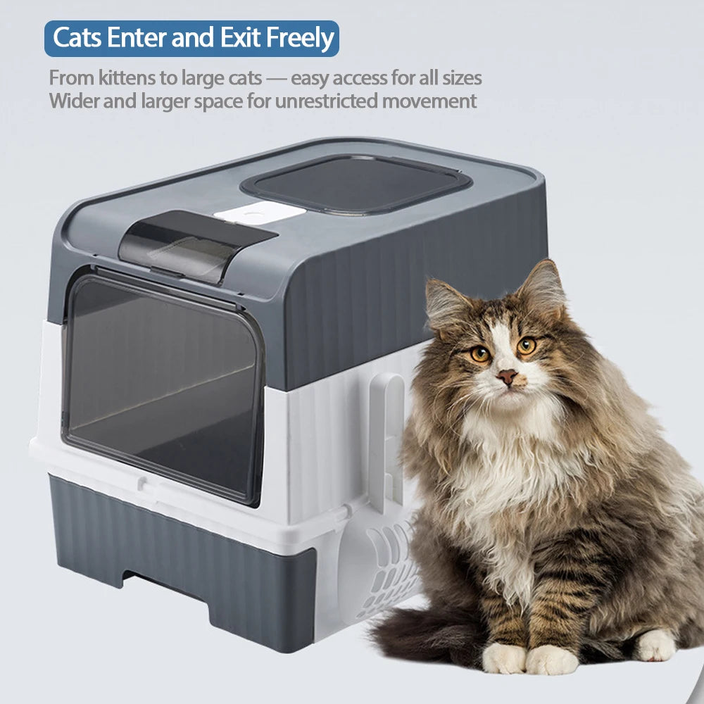 Arenero para Gatos Cerrado con Cajón Extraíble y Filtro Desodorizante