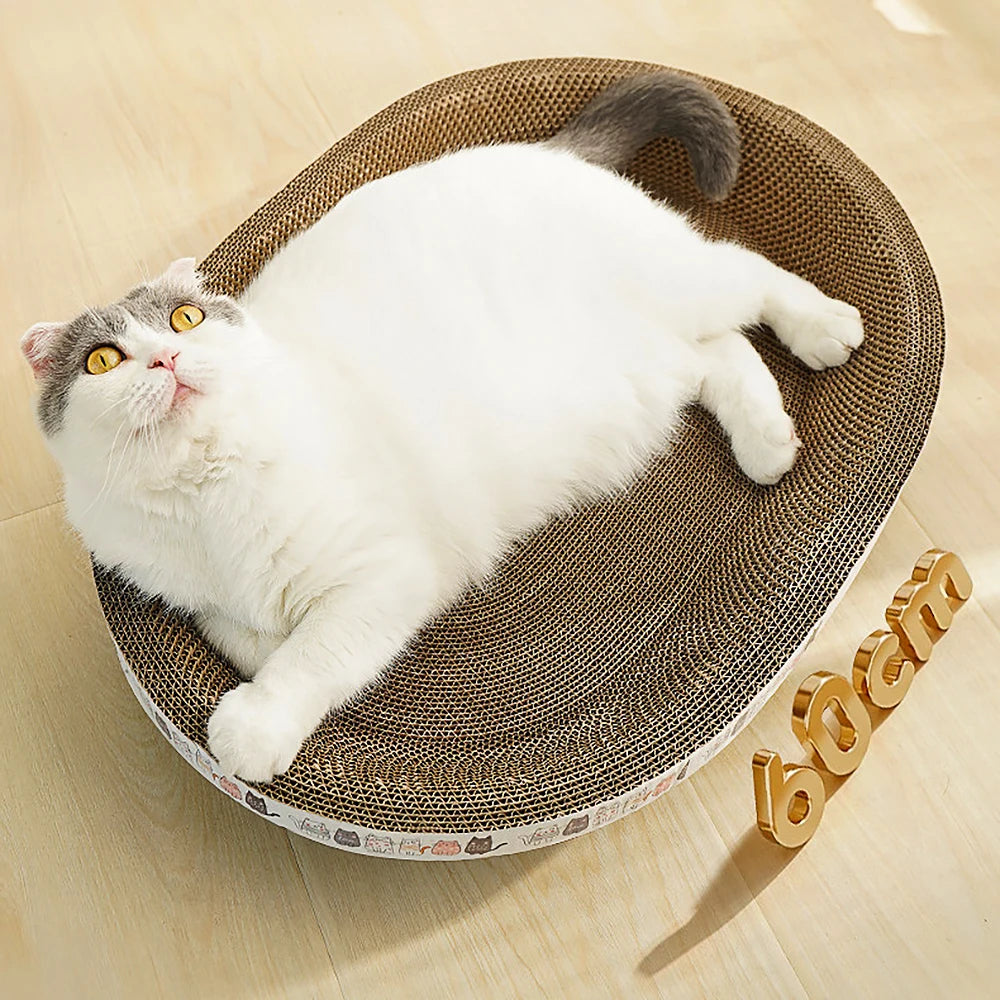 Cama Rascador para Gatos de Cartón Corrugado