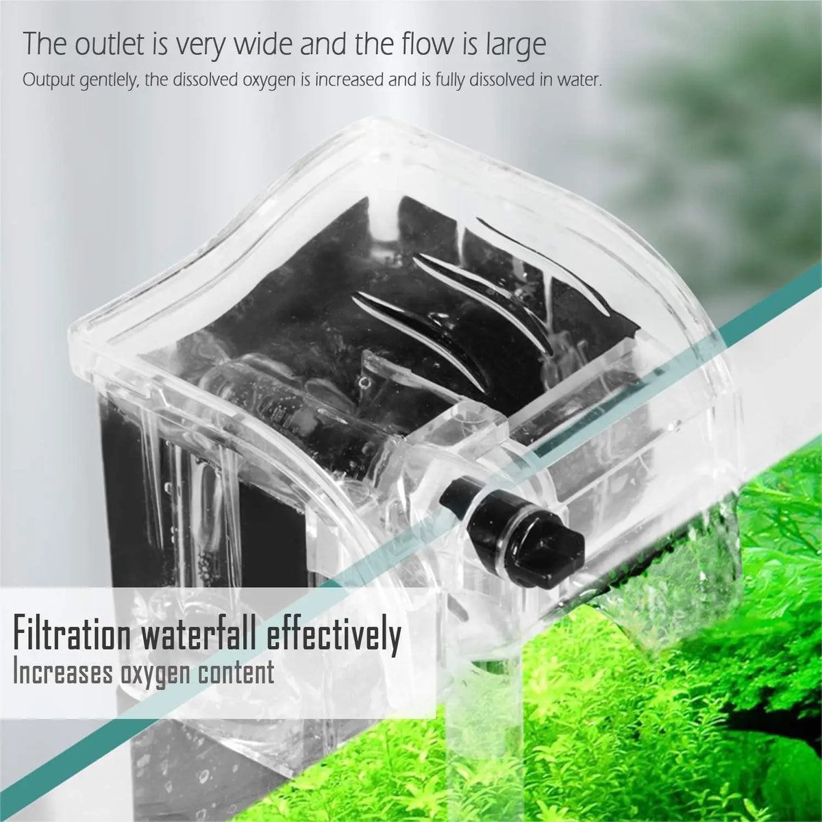 Filtro Externo Colgante para Acuario con Cascada y Oxigenación