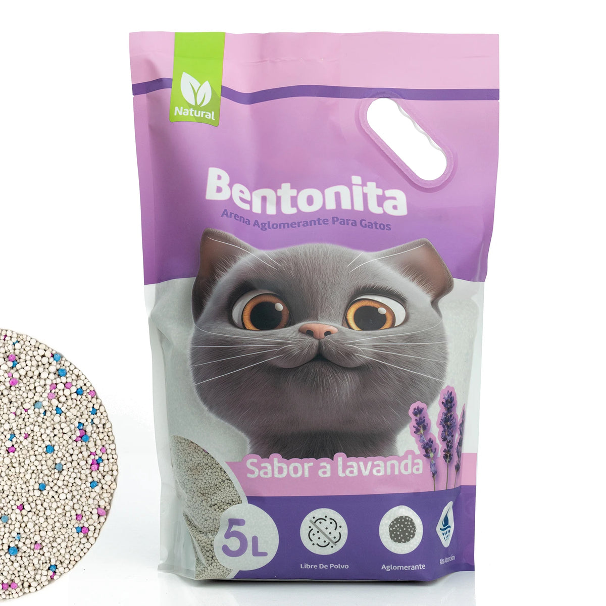 Arena Aglomerante de Bentonita para Gatos con Control de Olores